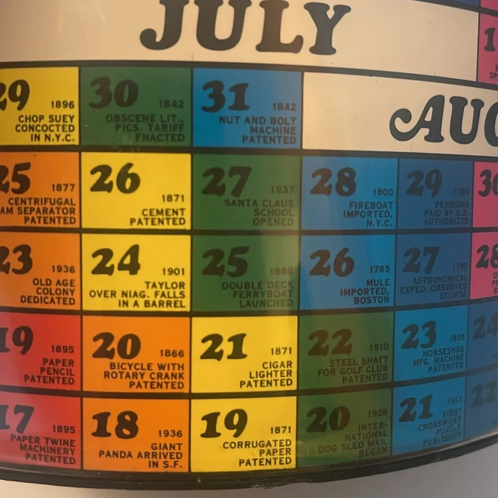 Colorful Drinking Man's Calendar Ice Bucket